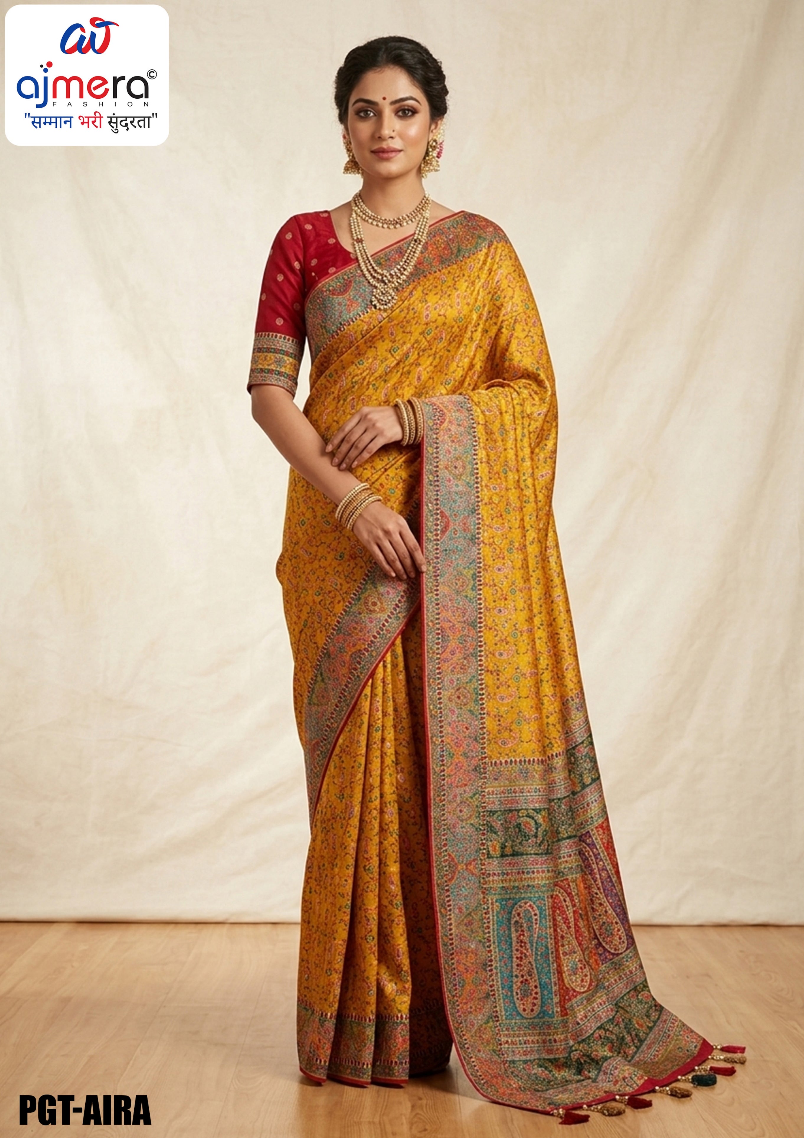 Stylish Weave Jacquard Silk Saree With Blouse Piece | PGT-AIRA