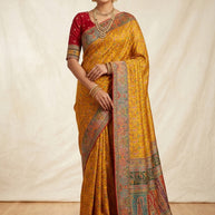 Stylish Weave Jacquard Silk Saree With Blouse Piece | PGT-AIRA