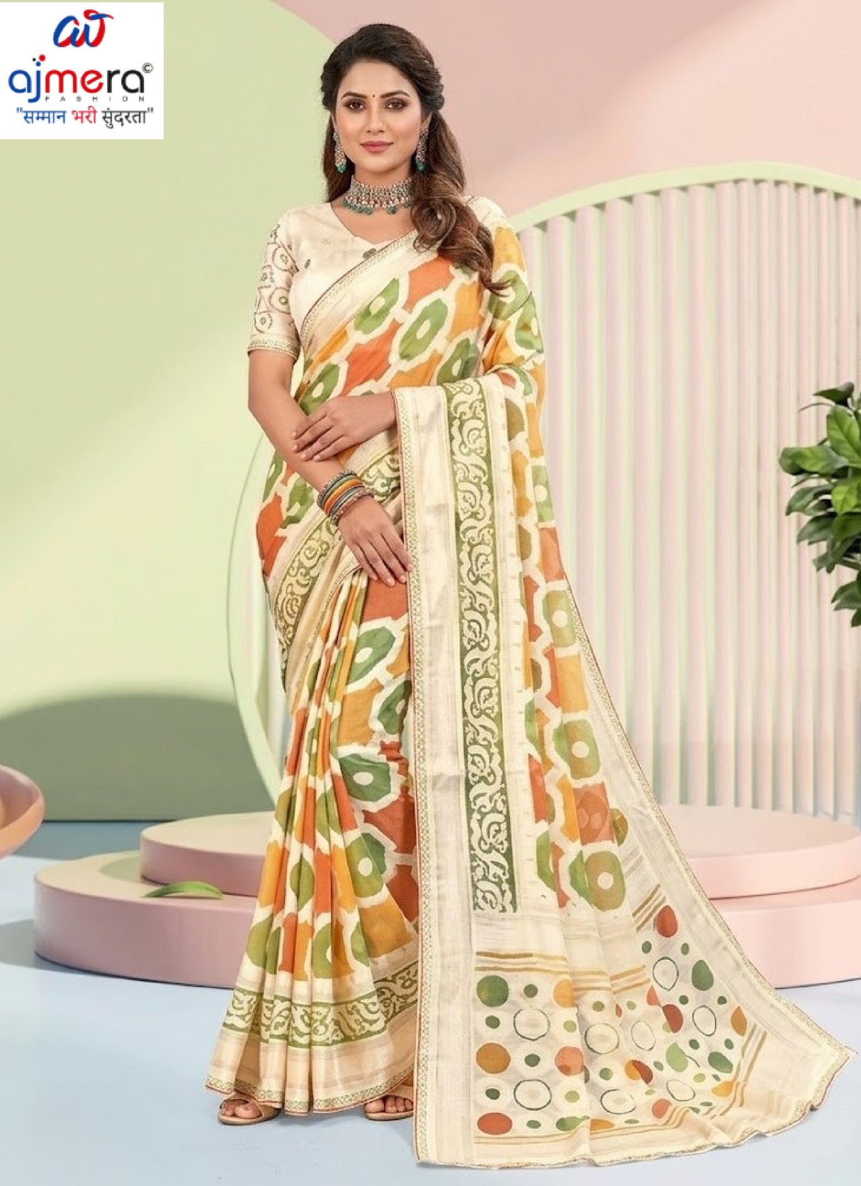 Beautiful Printed Saree with Blouse Piece for Cultural Celebrations #3 | RDD-RANGKALA VOL-05