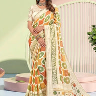 Beautiful Printed Saree with Blouse Piece for Cultural Celebrations #3 | RDD-RANGKALA VOL-05