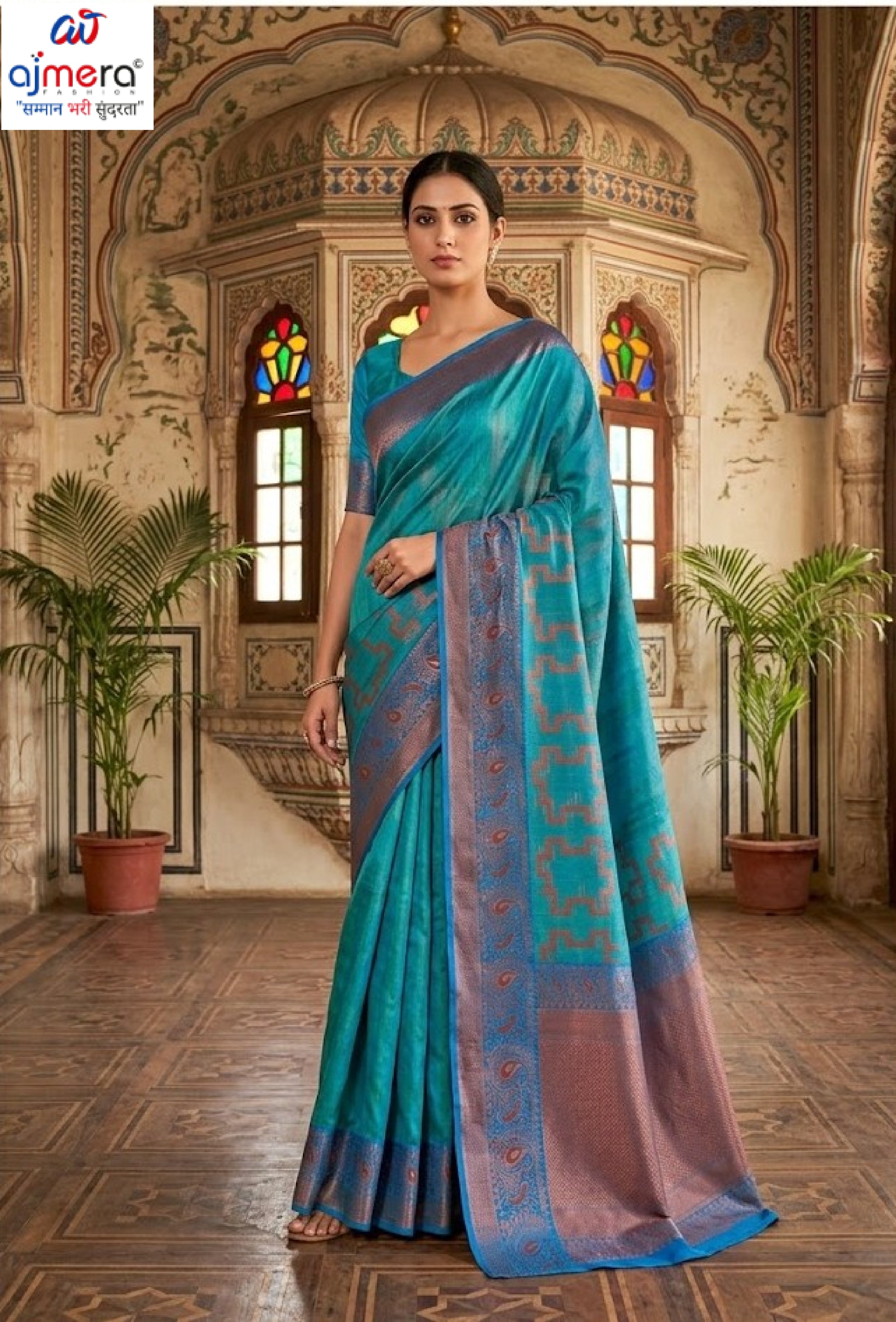 Elegant Jacquard Silk Saree with Designer Blouse Piece for Festive Elegance | DMS(M)-KESHRI SILK