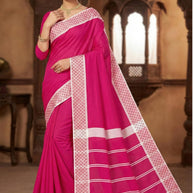 Traditional Cotton Saree with Without Blouse for Premium Ethnic and Traditional Wear | MSS-SHIV LALIGURAAS GALA RED