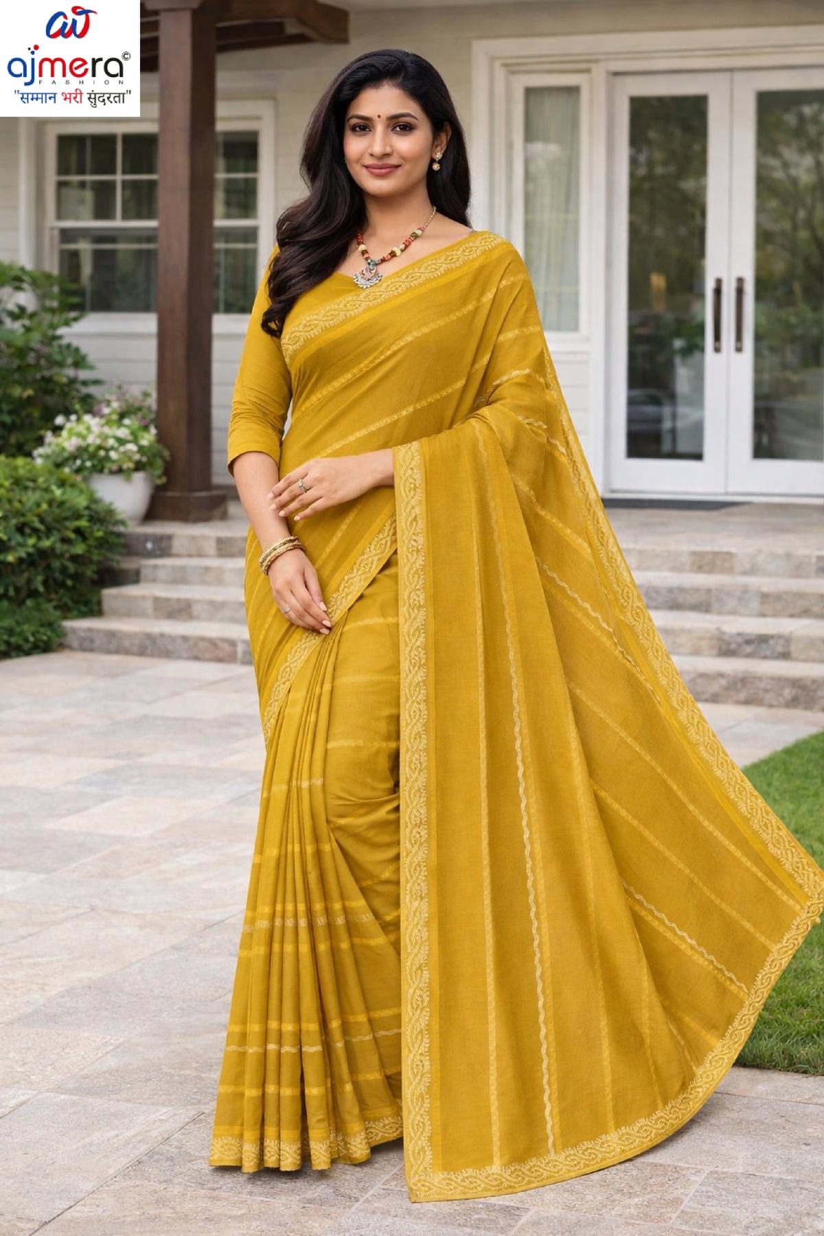 Printed Dyed Matching Saree with Blouse Piece for Premium Ethnic and Traditional Wear | RAL-VPM-1