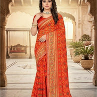 Sharmili Print Loose Saree with Blouse for Premium Ethnic and Traditional Wear | TTS-SAHELI