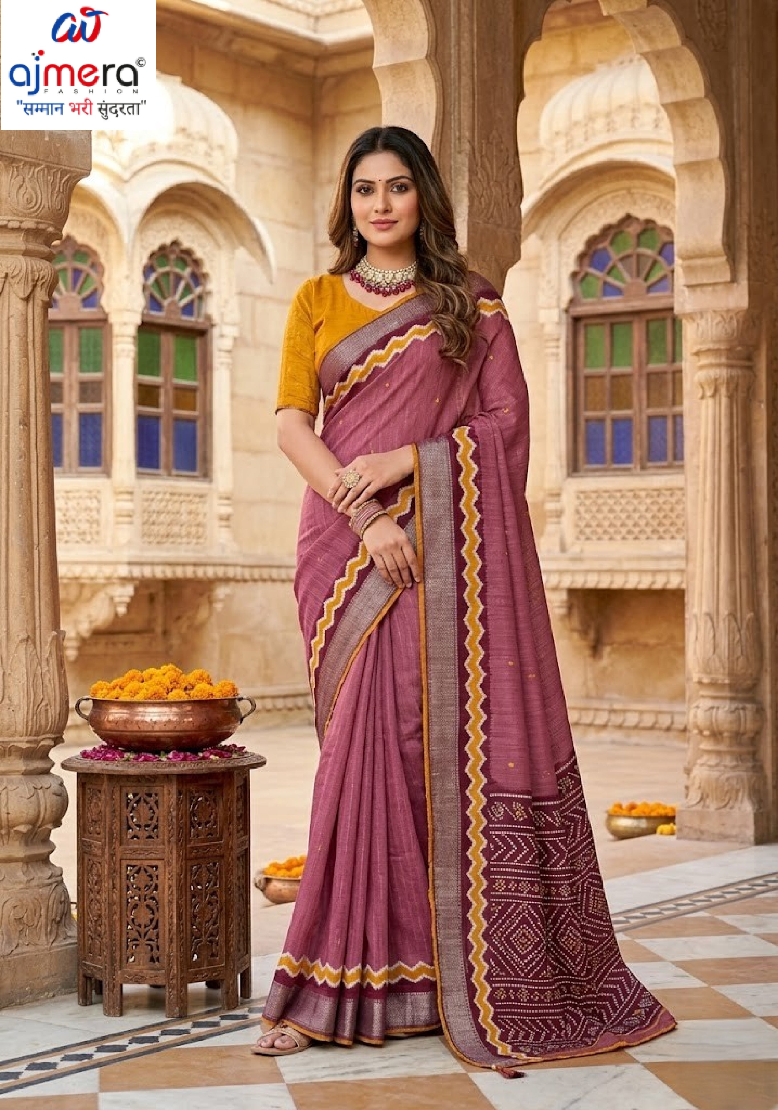Designer Printed Saree with Blouse Piece for Special Occasions  | VDT-SONAKSHI-4