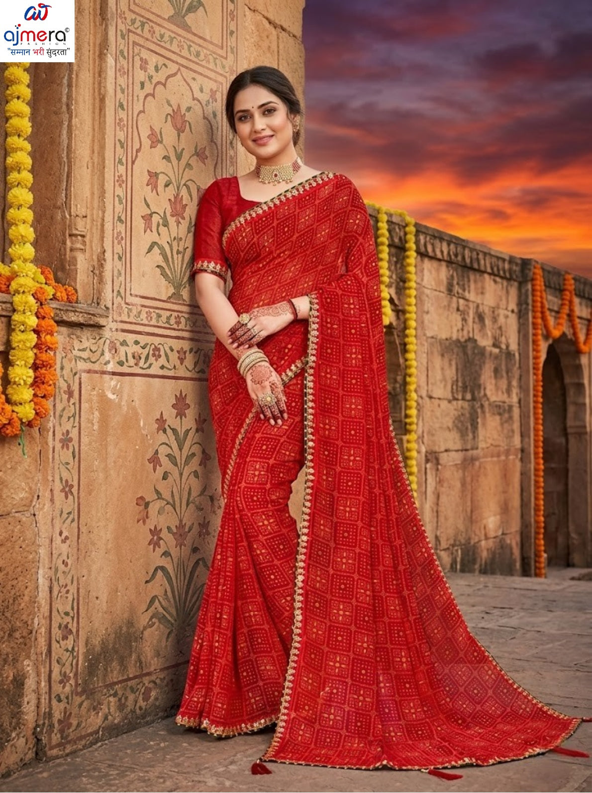 Graceful Printed Saree with Blouse Piece for Modern Ethnic Fashion | JS-SUHAG
