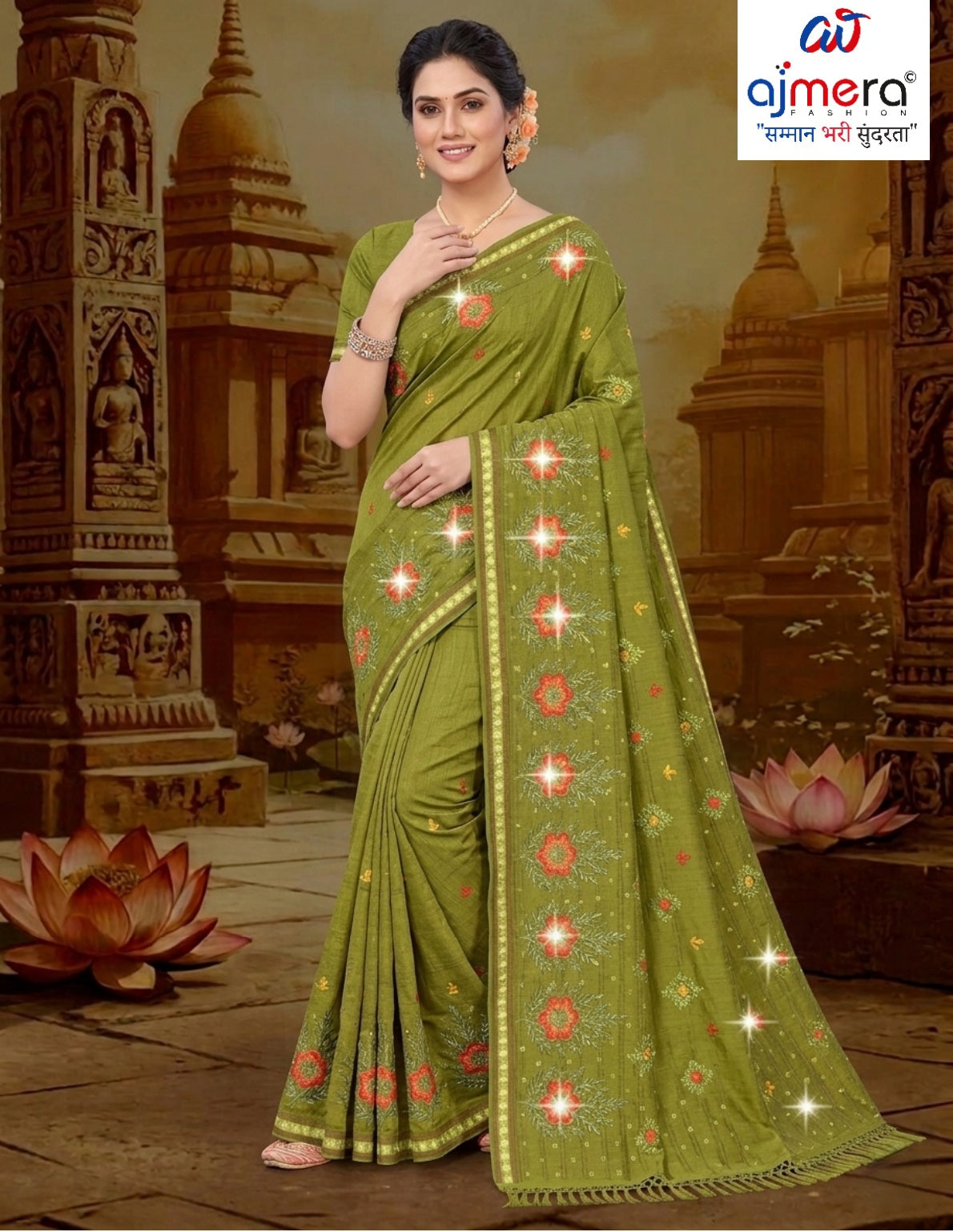 Designer Cotton Saree with Without Blouse for Premium Ethnic and Traditional Wear | PJA-CHANDRA KALA