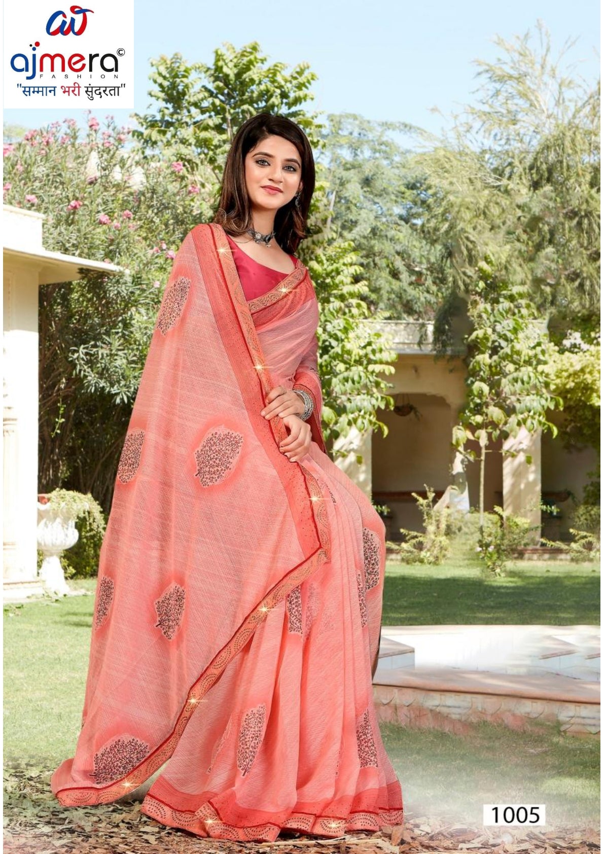 Exclusive Printed Saree with Blouse Piece for Elegant Ethnic Look  | PRM-MADAM SIR