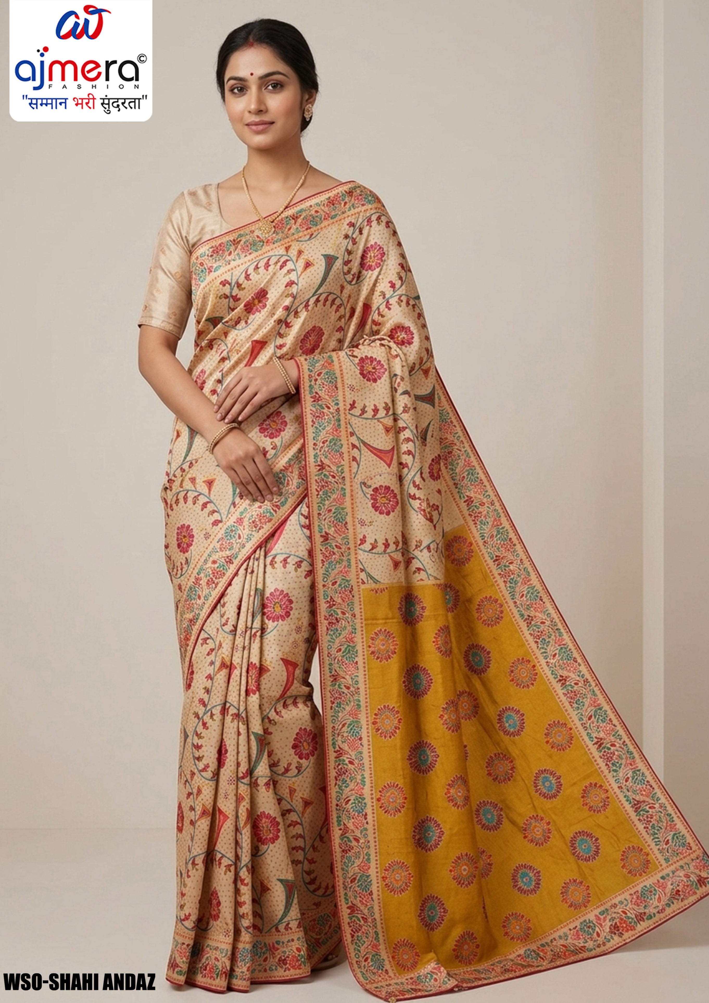 Traditional Weave Jacquard Silk Saree With Blouse Piece | WSO-SHAHI ANDAZ