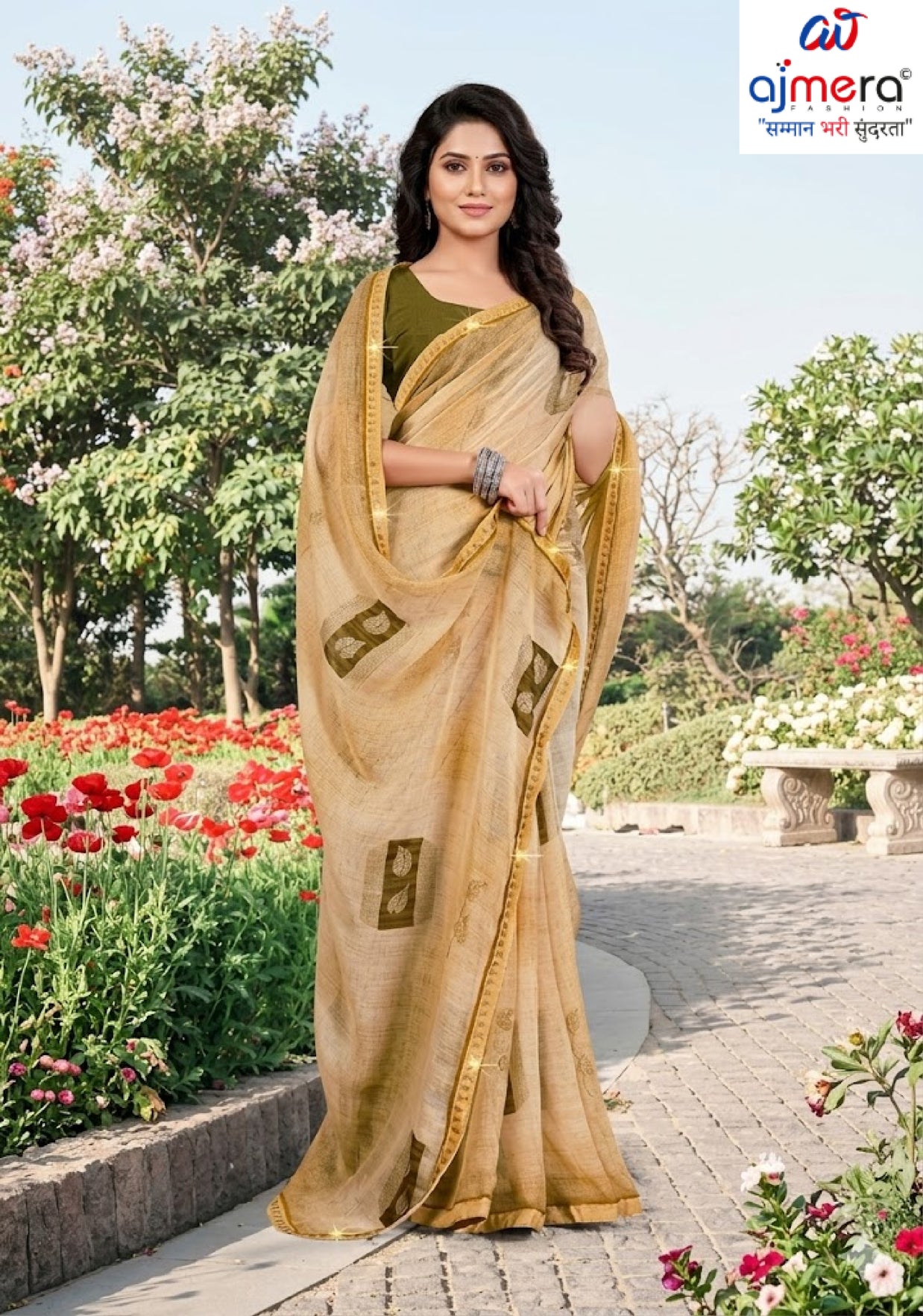 Contemporary Printed Saree with Blouse Piece for Premium Wear  | PRM-PARAS