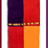 Distinctive Rapier Silk Matching Saree Without Blouse | RVR-CHULBULI