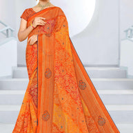 Contemporary Printed Saree with Blouse Piece for Premium Wear  | SNR-JYOTI