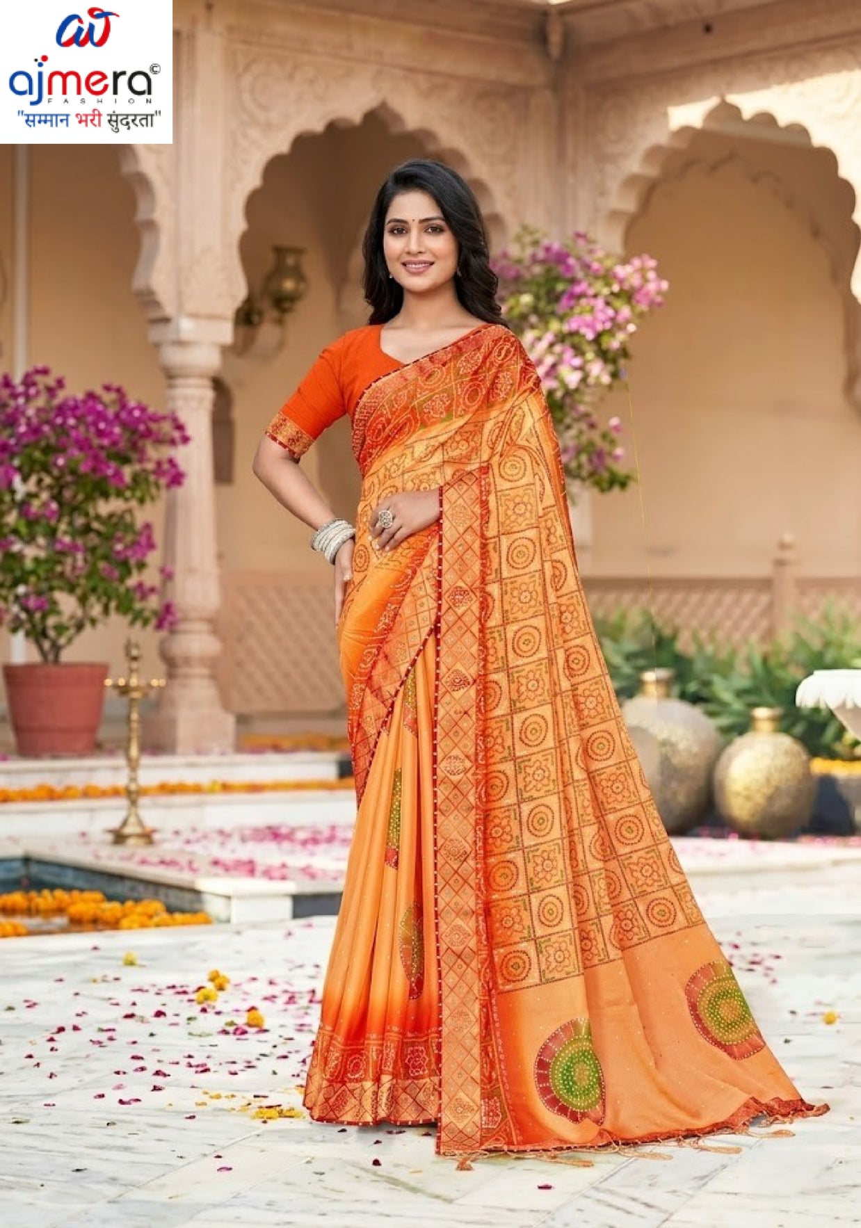 Classic Printed Saree with Blouse Piece for Timeless Traditional Style  | JS-MITWA