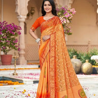 Classic Printed Saree with Blouse Piece for Timeless Traditional Style  | JS-MITWA