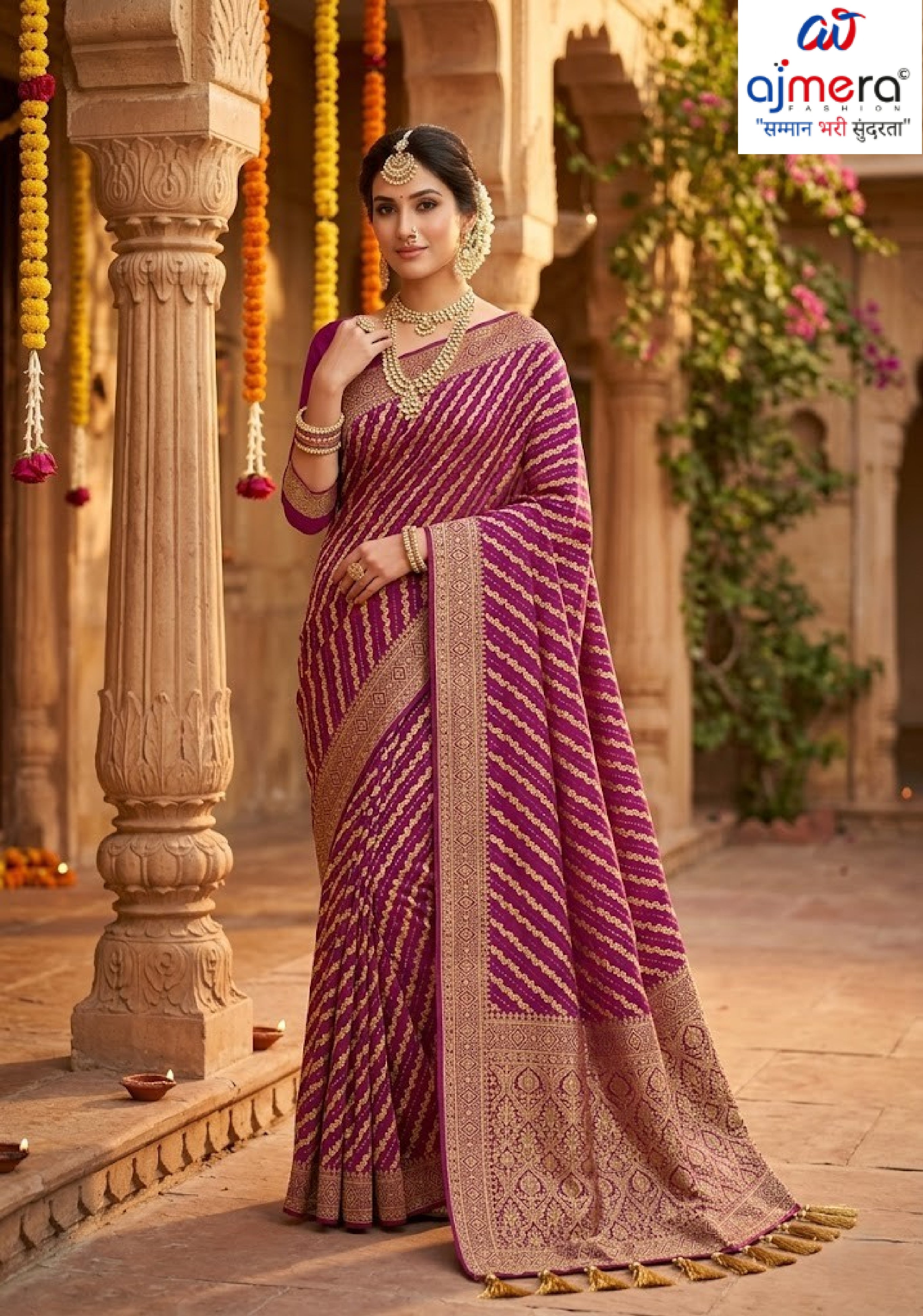 Latest Dyed Matching Saree without Blouse for Premium Ethnic and Traditional Wear | JP-GOLGAPPA