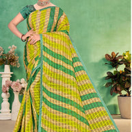 Elegant Printed Saree with Designer Blouse Piece for Festive Wear  | SNR-SHEETAL