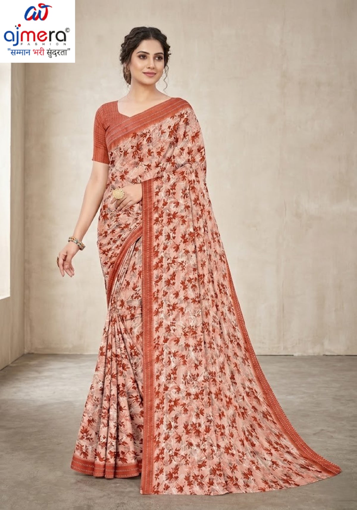 Stylish Printed Saree with Blouse Piece for Traditional Celebrations  | GLC-NIRALI