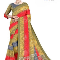 Moss Print Loose Saree with Blouse for Premium Ethnic and Traditional Wear | TD-DHAMAKA