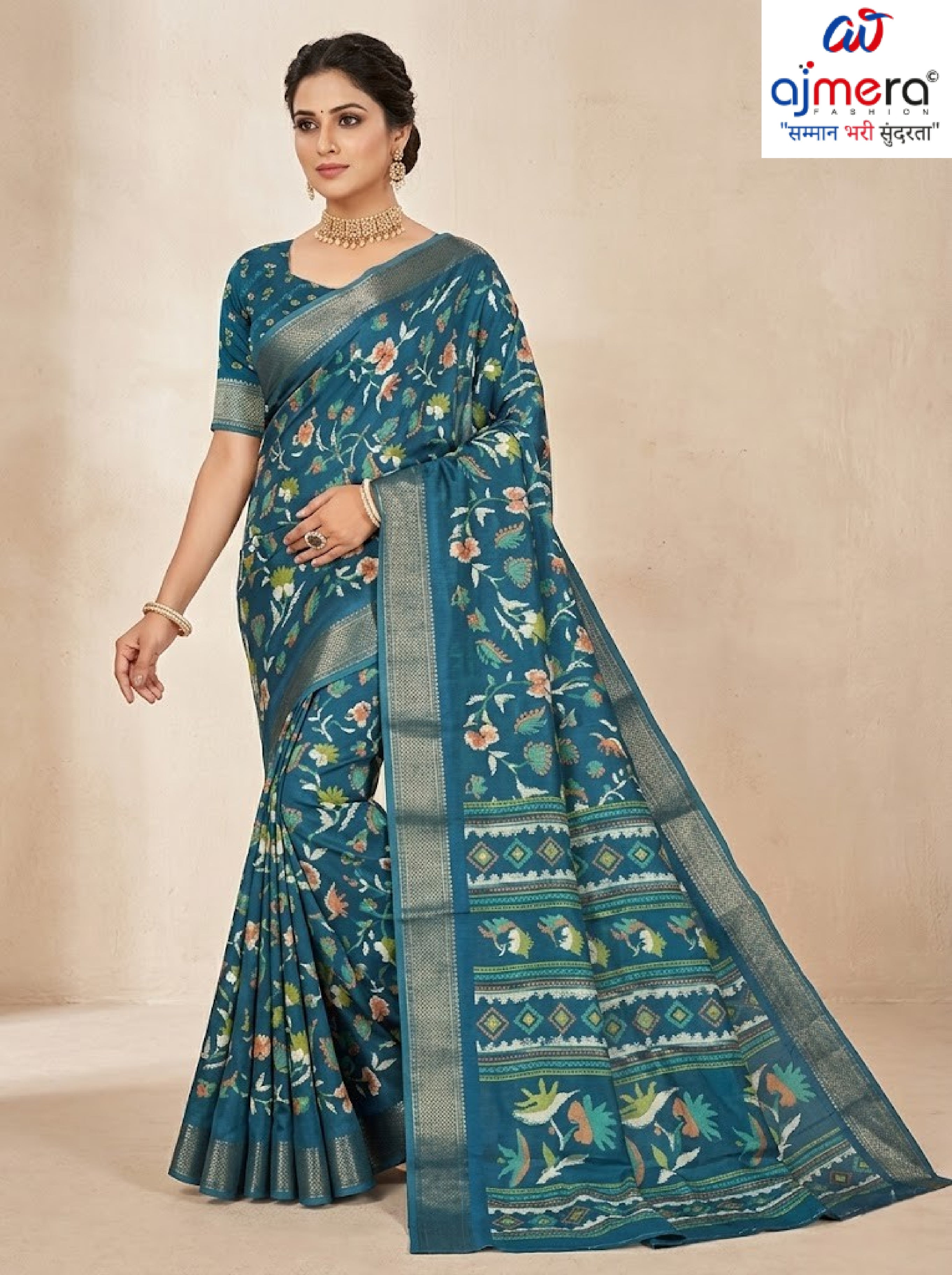 Trendy Printed Saree with Blouse Piece for Women’s Ethnic Wardrobe | RDD-VARSHINI VOL-09