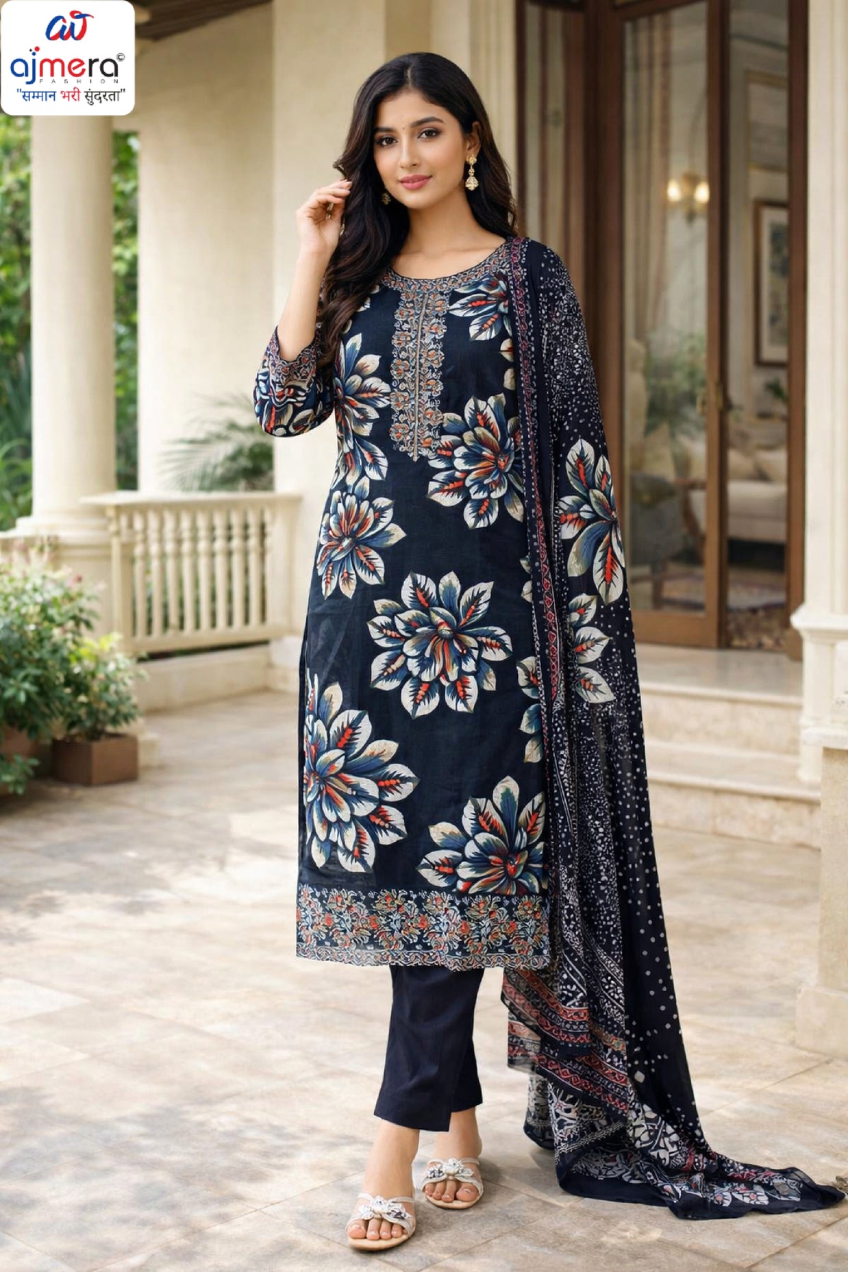 Premium Rayon Unstitched Suit Set | VAS-TURKISH-9