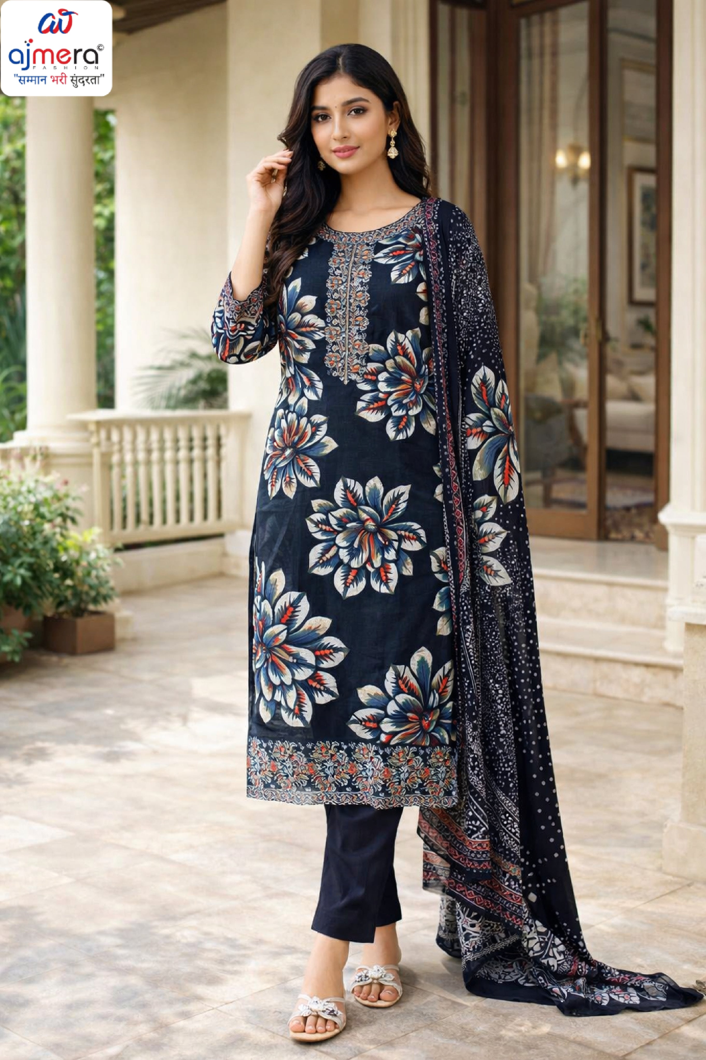 Premium Rayon Unstitched Suit Set | VAS-TURKISH-9