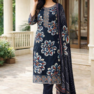 Premium Rayon Unstitched Suit Set | VAS-TURKISH-9
