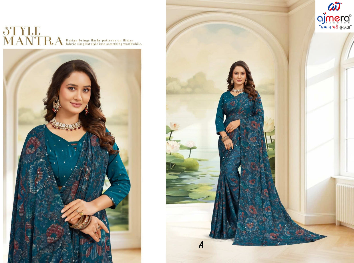Stylish Printed Saree with Blouse Piece for Traditional Celebrations  | RDD-KAAMYA VOL-03