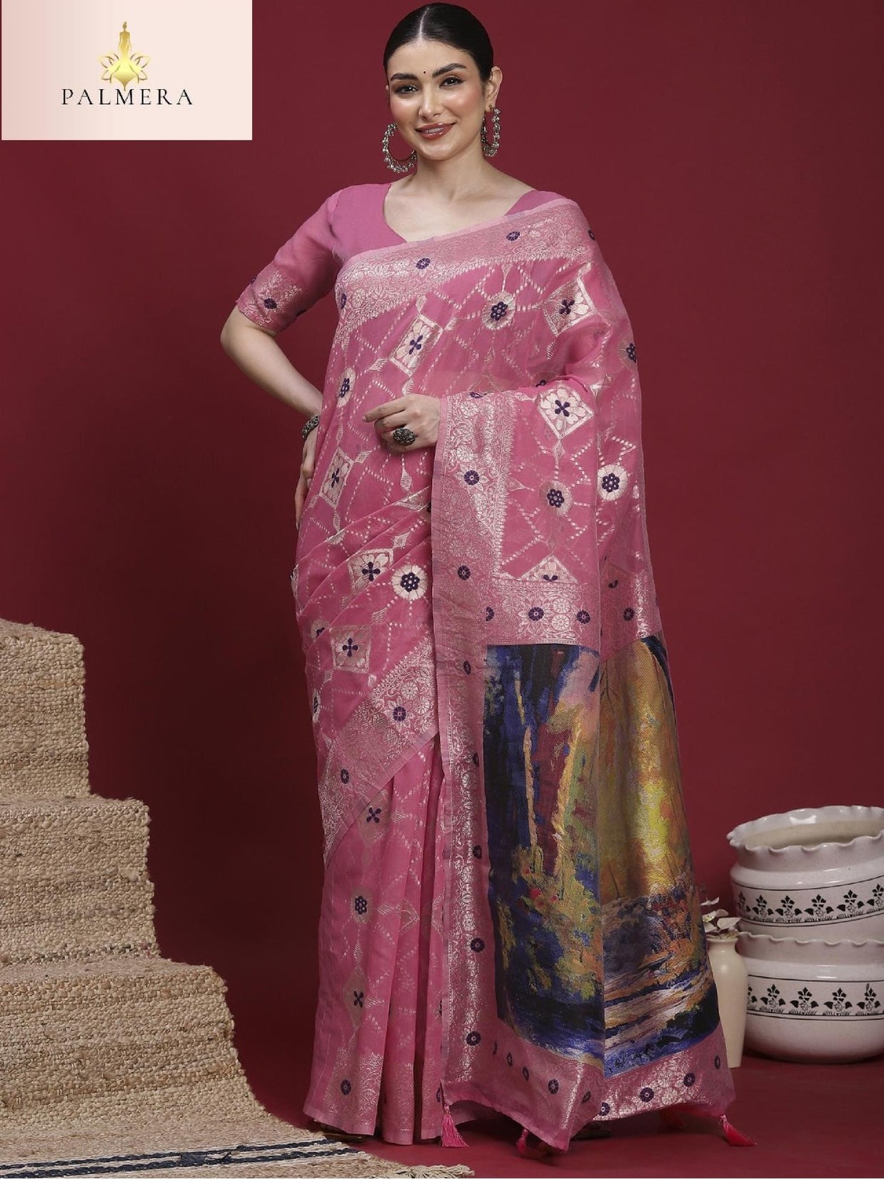 Palmera Saree Manufacturer and Palmera Saree Supplier | ALL-VANAYA-03