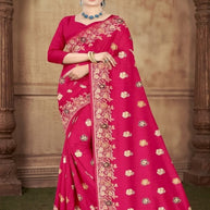 Viscose Print Loose Saree with Blouse for Premium Ethnic and Traditional Wear | PSM-ANUPAMA