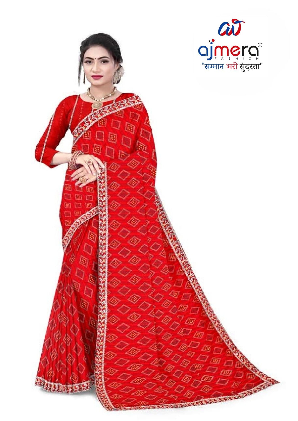 Solo Pattern Print Loose Saree with Blouse for Premium Ethnic and Traditional Wear | TD-VATIKA