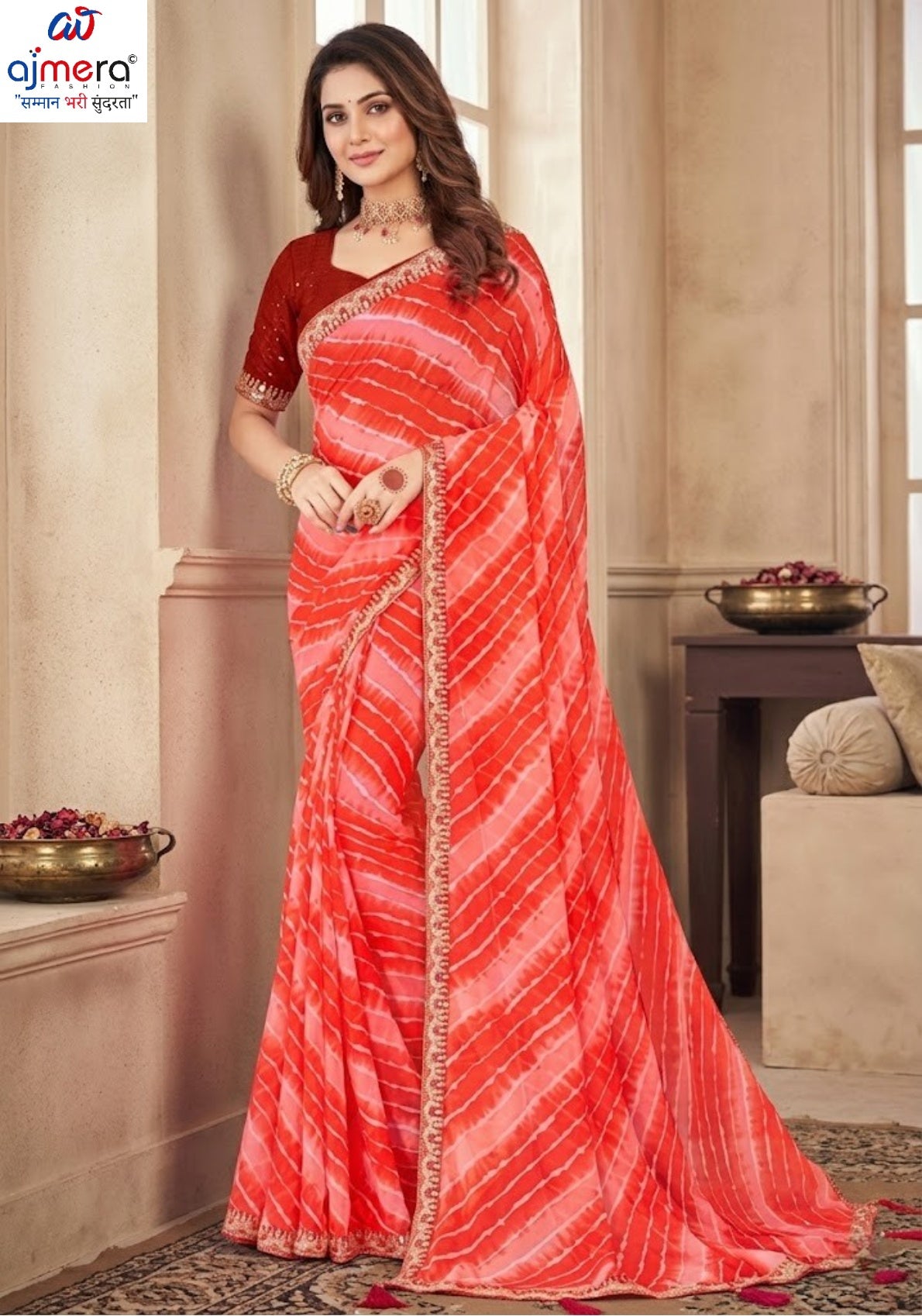 Beautiful Printed Saree with Blouse Piece for Cultural Celebrations | JS-ANJALI