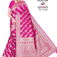 Premium Jacquard Silk Saree with Matching Blouse Piece for Ethnic Celebrations | DBU-CHOLI DAMAN VOL-4