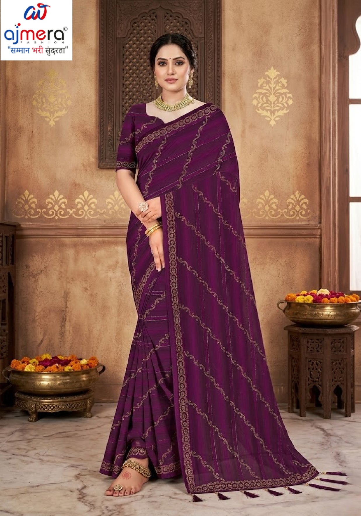 Matching Saree Manufacturer with Blouse Piece for Premium Ethnic and Traditional Wear | RAL-DHURANDHAR