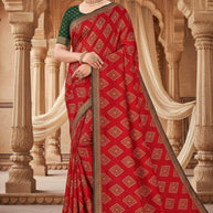 Dyed Matching Saree Exporter with Blouse Piece for Premium Ethnic and Traditional Wear | TIK-VIPRA