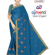 New Dyed Matching Saree Design with Blouse Piece for Premium Ethnic and Traditional Wear | VKM-KESARI