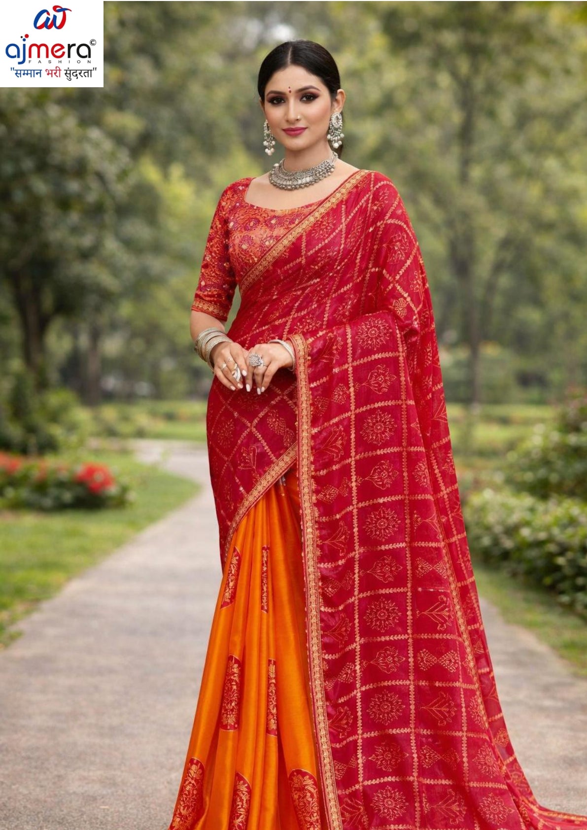 Classic Printed Saree with Blouse Piece for Timeless Traditional Style  | SYF-OMISHA VOL-04