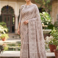 Weightless Print Loose Saree with Blouse for Premium Ethnic and Traditional Wear | CAS-RUBY SILK
