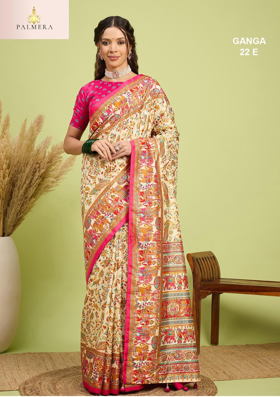 Ganga Silk Saree with Blouse for Premium Ethnic and Designer Wear | ALL-GANGA-22