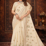 Premium Cotton Saree with Blouse Piece for Premium Ethnic and Traditional Wear | PUT-OPPO
