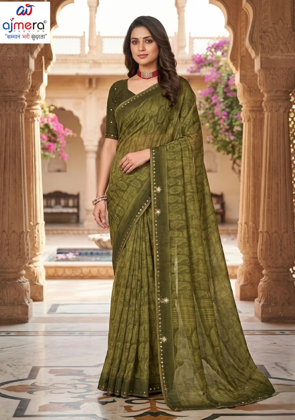 Contemporary Printed Saree with Blouse Piece for Premium Wear | SSR-ANTRA