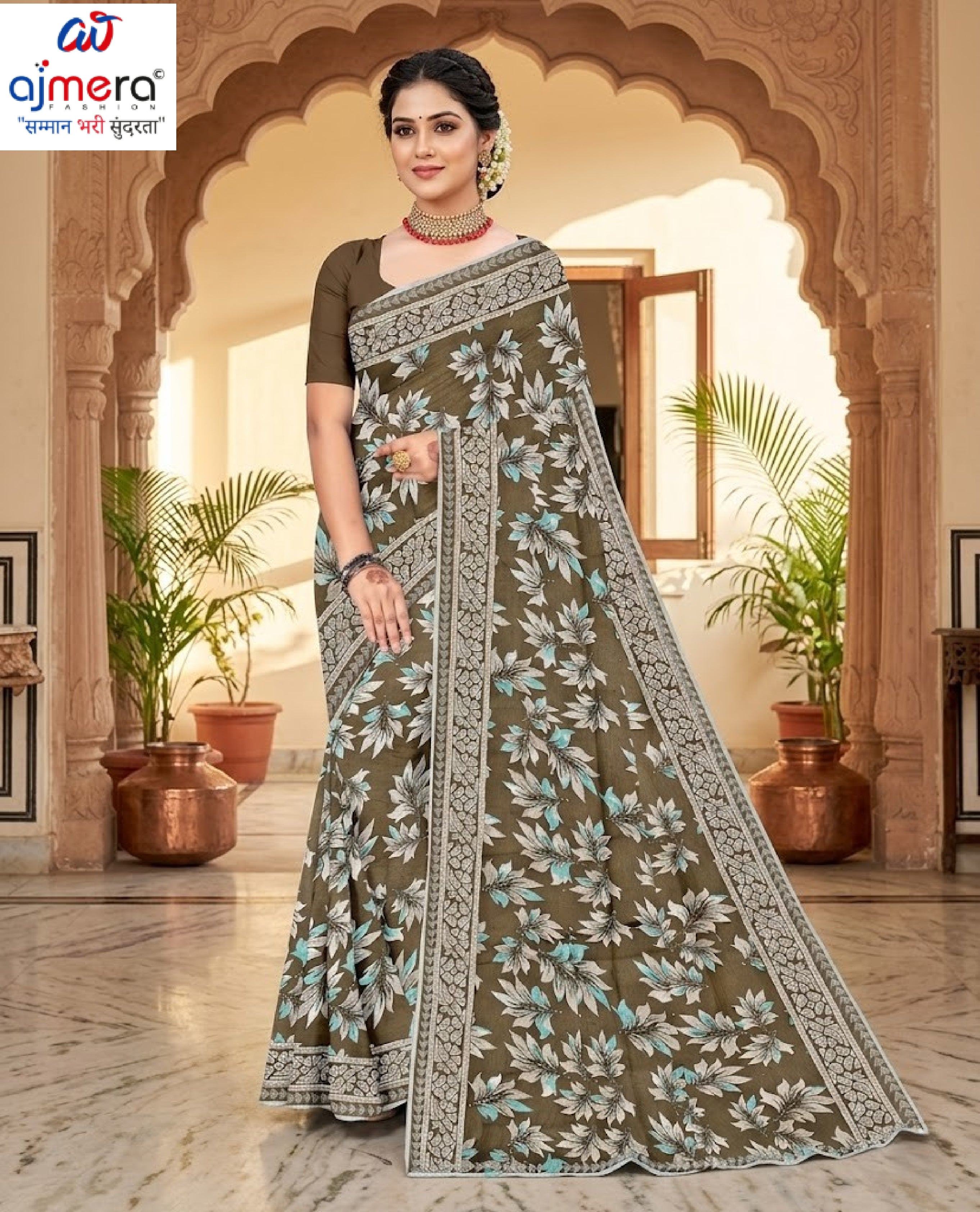 Beautiful Printed Saree with Blouse Piece for Cultural Celebrations | GPT-MEGHA-3