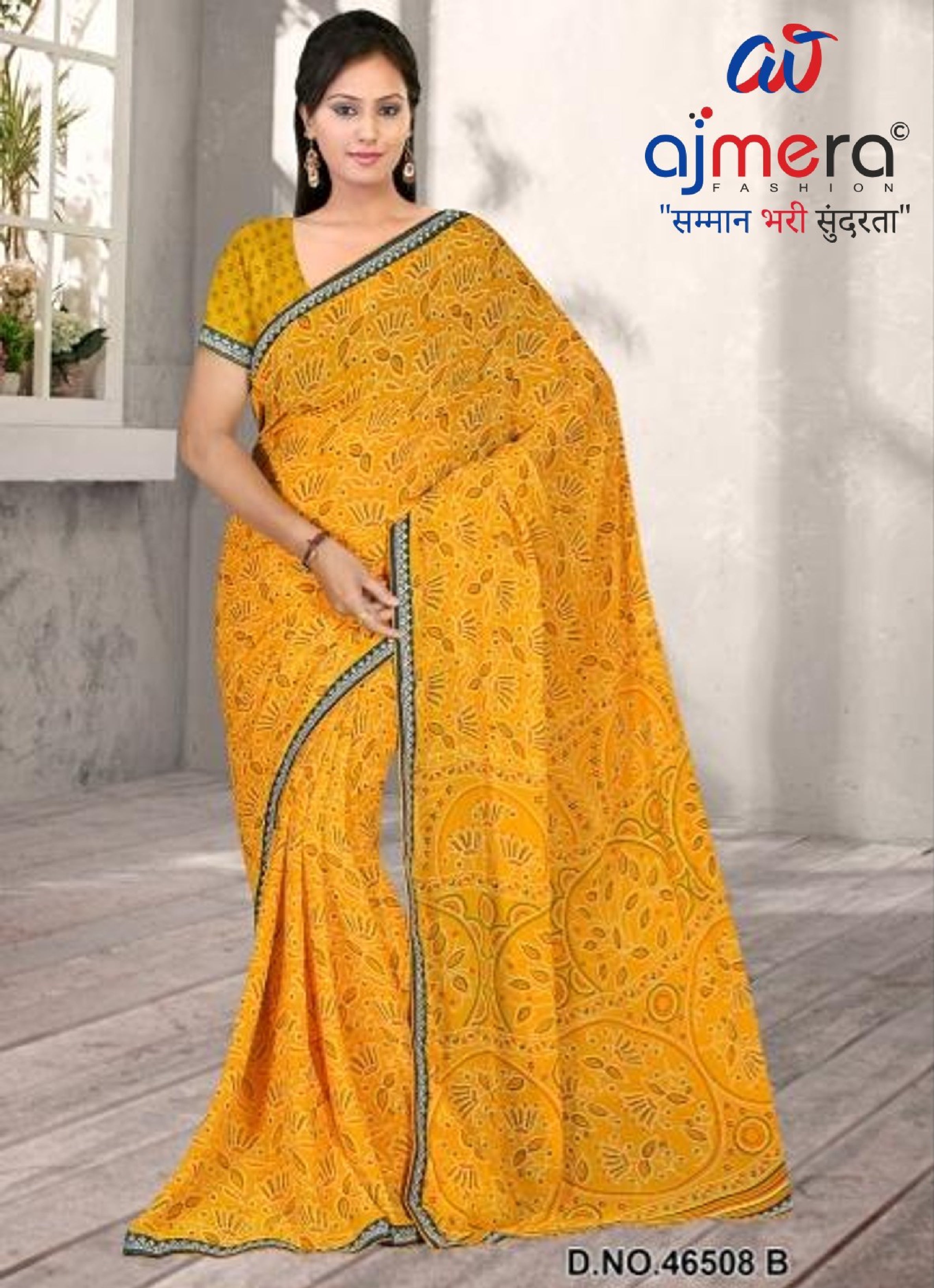 Elegant Printed Saree with Designer Blouse Piece for Festive Wear  | VER-HEERA-46508
