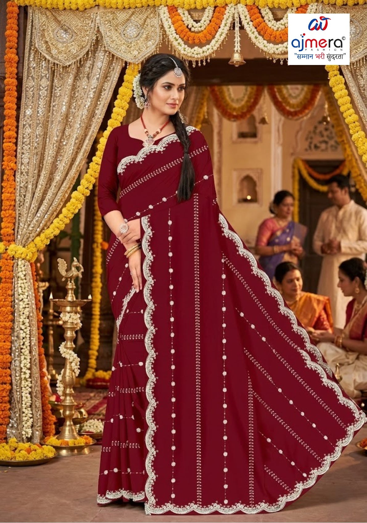 Dyed Matching Saree Manufacturer with Blouse Piece for Premium Ethnic and Traditional Wear | SRS-SHYAM SUNDARI