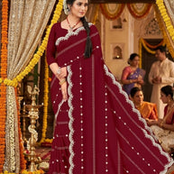 Dyed Matching Saree Manufacturer with Blouse Piece for Premium Ethnic and Traditional Wear | SRS-SHYAM SUNDARI
