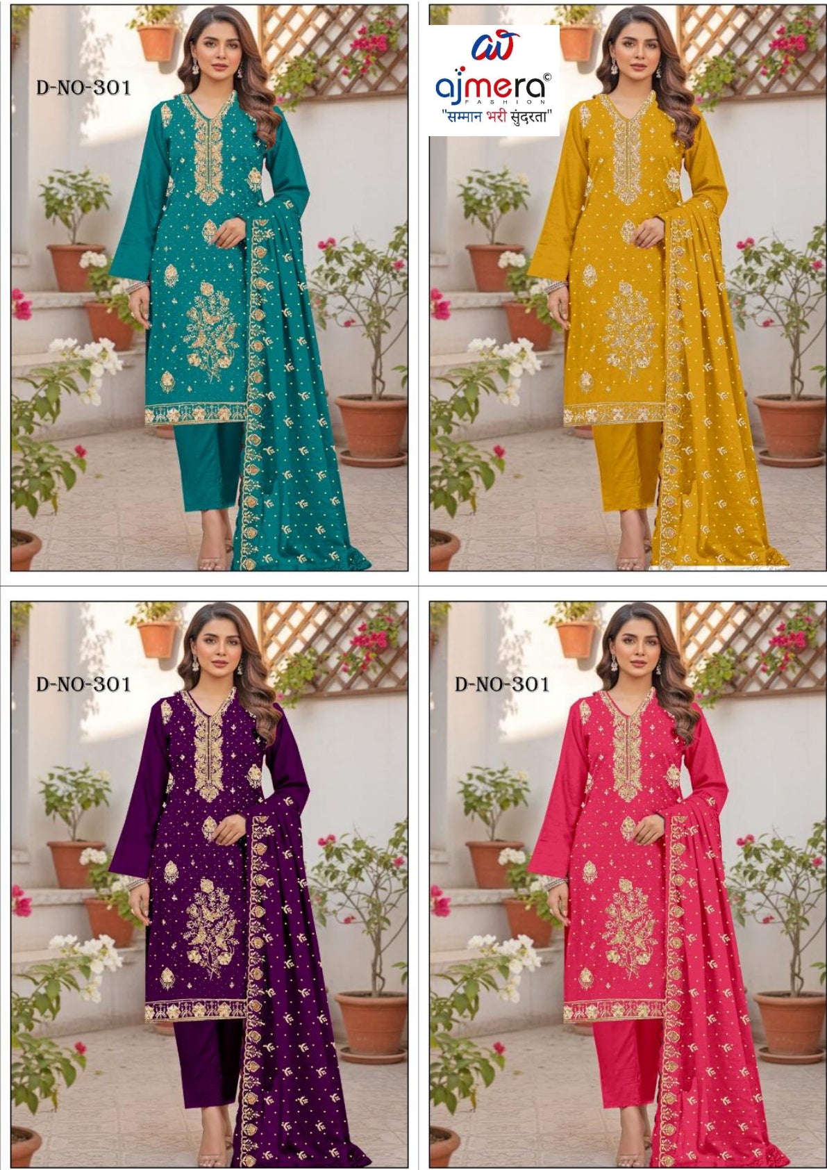 Premium Designer Unstitched Suit Set | YF-LEELA-1