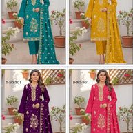 Premium Designer Unstitched Suit Set | YF-LEELA-1