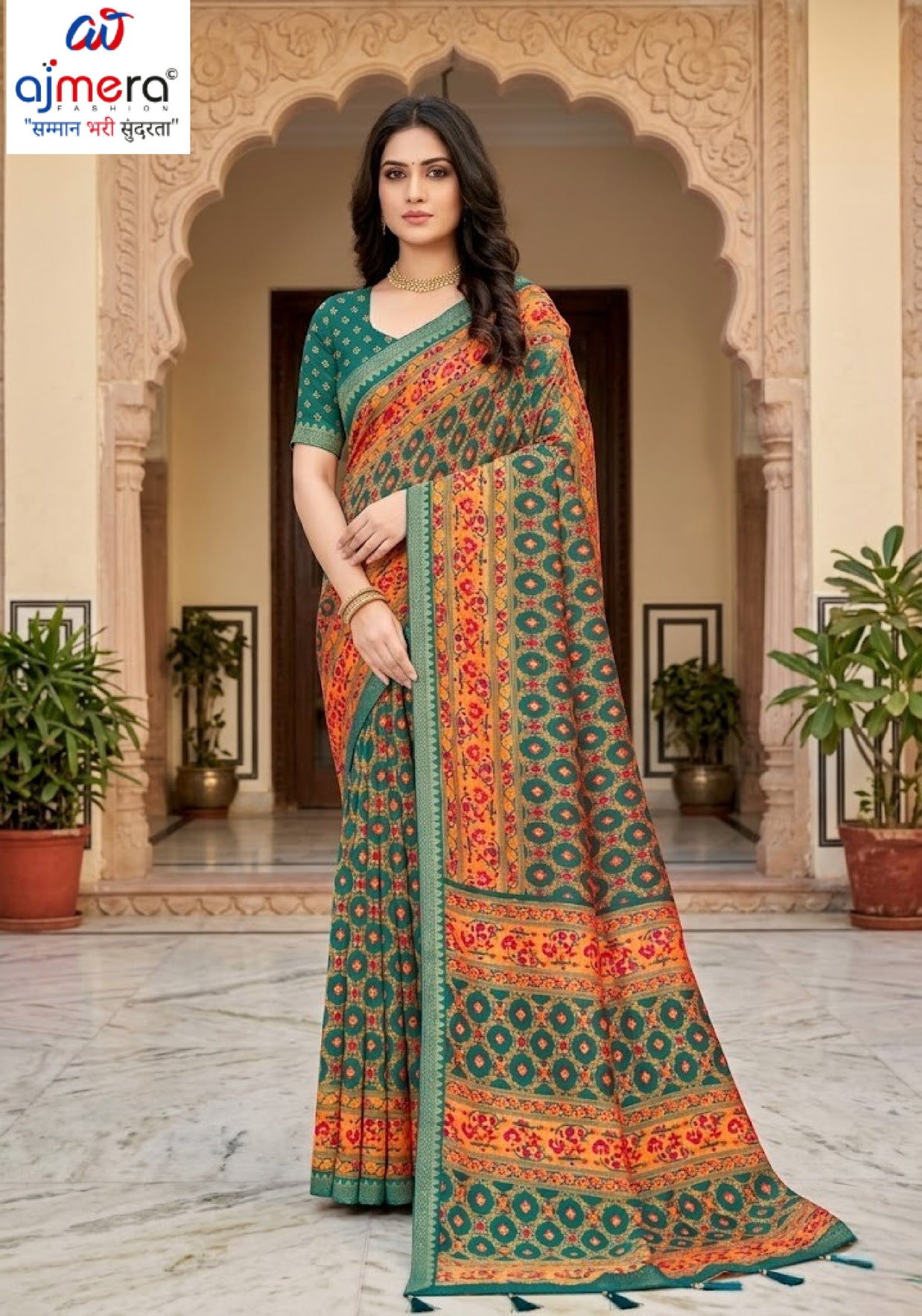 Vichitra Print Loose Saree with Blouse for Premium Ethnic and Traditional Wear | TTS-AKSARA VOL-39