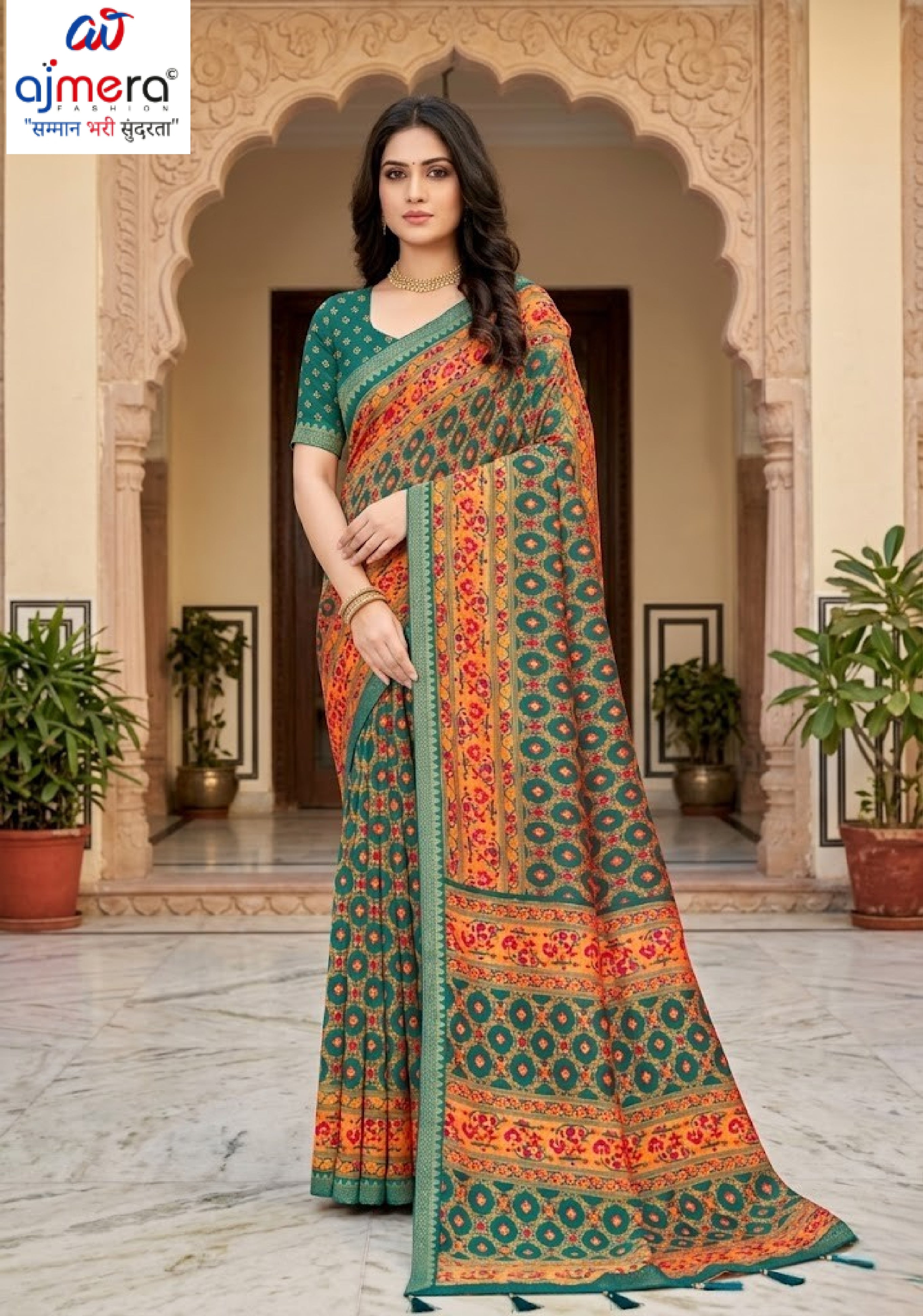 Vichitra Print Loose Saree with Blouse for Premium Ethnic and Traditional Wear | TTS-AKSARA VOL-39