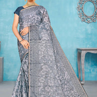 Chic Printed Saree with Blouse Piece for Sophisticated Ethnic Style | SNR-BEAUTY SILK