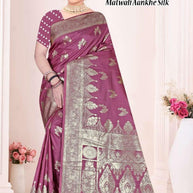 Exclusive Elegance Jacquard Silk Saree With Blouse Piece | TUL-MATWALI AANKHE SILK
